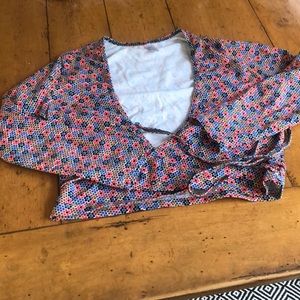 American Apparel cropped wrap top